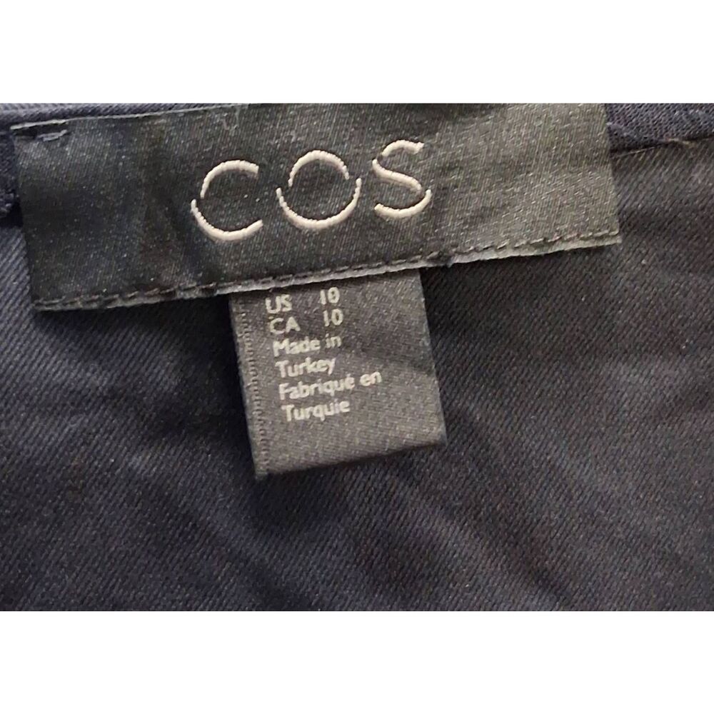 Cos womens size 10 long tall ankle length romper jumpsuit wide leg navy blue - Picture 6 of 9